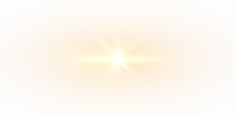 PNG Glowing Sunburst Overlay with a Bright Gold Flare on transparent background