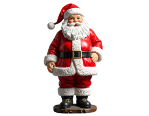 Santa Claus figurine isolated on transparent background
