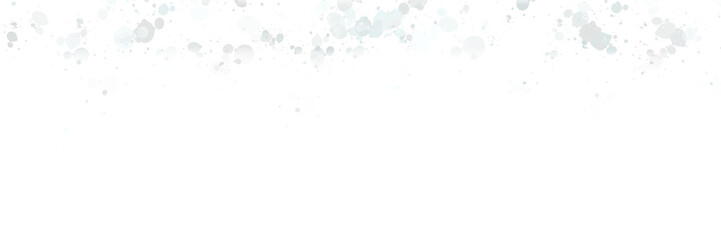 Falling snowflakes border. Realistic snow texture. Transparent background with scattered crystal elements. Winter christmas or new year decoration with blank copy space for festive greeting