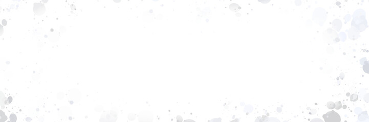 Abstract white splash frame. White confetti texture. Transparent background with scattered dots. Snowfall or bubbles effect. Water spray design with blank copy space for product promotion or sale