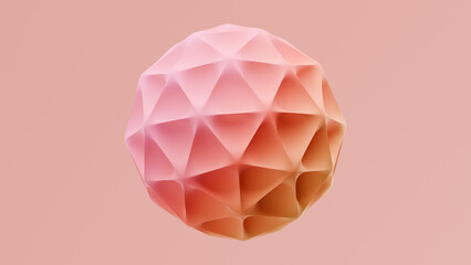 3D rendering of a geometric shape with a soft color gradient on a simple background