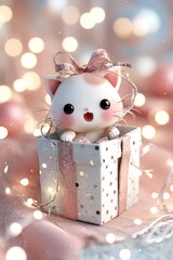 snowman with gift