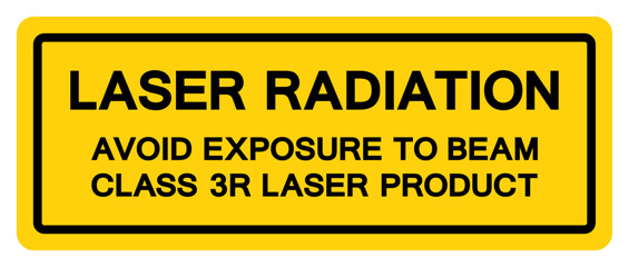 Laser Radiation Symbol Sign,Vector Illustration, Isolate On White Background Label. EPS10