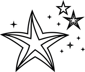 Obraz premium black and white stars