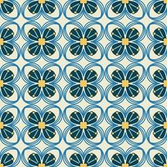seamless floral pattern, blue ,background, wallpaper, tile, decor, interior 
