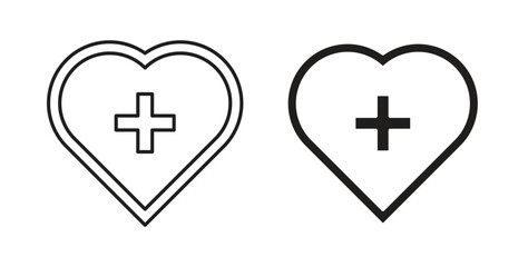 Obraz premium Health care icons in line designs. solid silhouette style in black