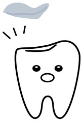 詰め物が外れて驚く歯