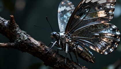 Obraz premium Ultra-Detailed Macro Insect — Vibrant Wings, Exotic Species & Extreme Close-Up Photography