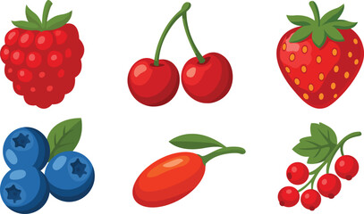 set of berries
