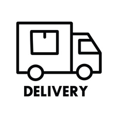 Logistics and Delivery Service Truck Icon