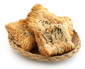 Vegetable patties with black sesame seed