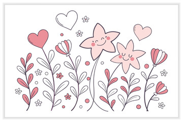 Cute Kawaii Doodles Set cute doodles, cute illustration, kawaii art,