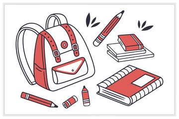 Cute Kawaii Doodles Set cute doodles, cute illustration, kawaii art,