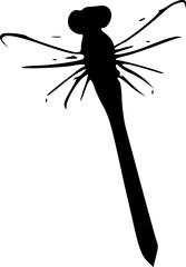 Modern Dragonfly Silhouette Design for Logo and Branding