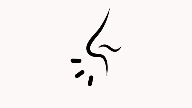 nose  icon animation  simple flat