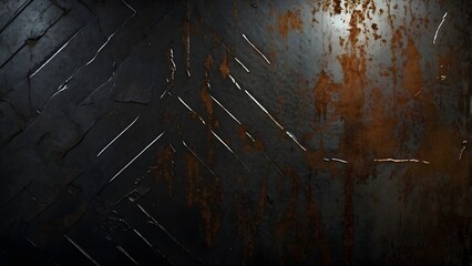 Scratched Rusted Metal Surface