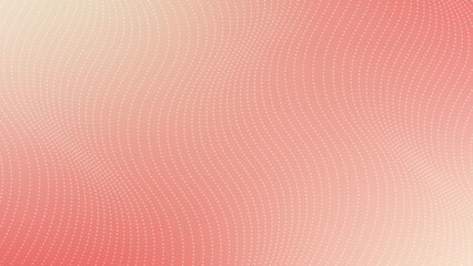 Soft Pink Gradient Abstract Background with Wavy Dotted Pattern