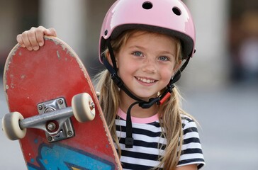 portrait of a girl in helmet