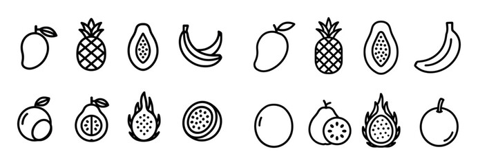 Tropical Fruit Icons