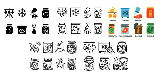 Food preservation methods and icons