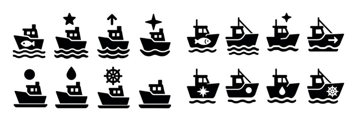 Fishing Vessel Icons