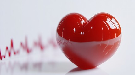 Red heart surrounded by a line of red arrows pointing outward in a circular pattern