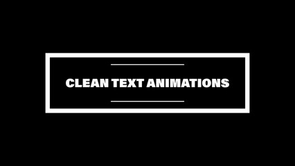 Clean Text Animations