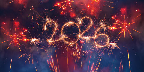 happy new year, new year's eve, silvester, new years eve, sparklers celebration greeting card, new...