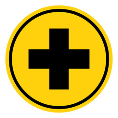 Obraz premium First Aid Station Symbol Sign, Vector Illustration, Isolate On White Background Label. EPS10