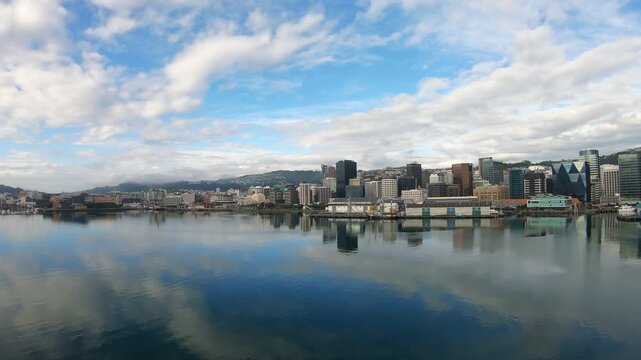 New Zealand, North Island. Wellington, the capital city. The Waterfront and harbour