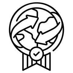 Export Import License line icon style