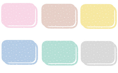 再生紙風テクスチャの四角いのタイトルフレーム