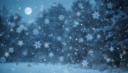  "Gentle soft snowfall in the night atmosphere, floating snowflakes with delicate patterns, cold winter air, dreamy cinematic winter mood, high detail, glowing flakes."