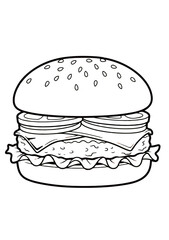 Burger with cheese and tomato