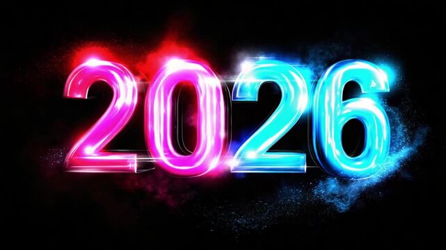 People gather to celebrate the arrival of 2026. Colorful lights shine bright. Joyful moments mark the end of the year and the beginning of new memories