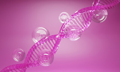 Abstract Rendering of a DNA Double Helix. 3d illustration	
