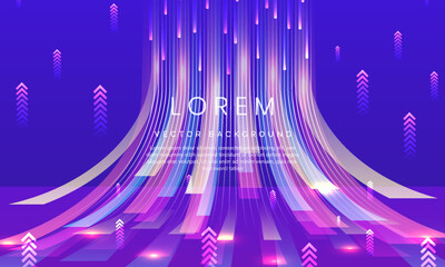 geometric shapes set different figures and arrows collection financial technology fintech concept horizontal