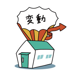 変動金利のイラストアイコン