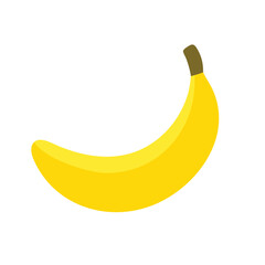 Bright yellow banana fruit with a clean design 
