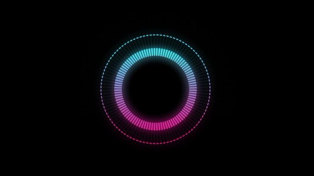 Sound waves coming out of loudspeaker 3d animation 