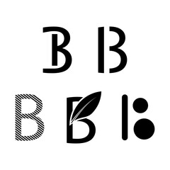 Creative B logo design creative B vector design , modern logo for B letter design set ,b set design vector