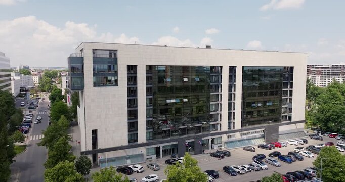 Aerial shot of Poland&rsquo;s trusted regional court, integral to public security and civil administration.