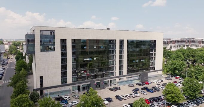 Aerial shot of Poland&rsquo;s trusted regional court, integral to public security and civil administration.
