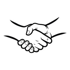 Simple Handshake Symbolizing Business Agreement, Partnership, and Successful Cooperation