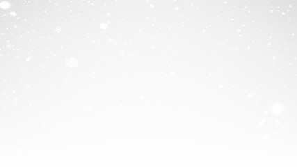 PNG Snow Overlay with White Snowflakes on Transparent Background