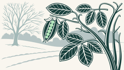 hand drawn vector illustration of a plant
