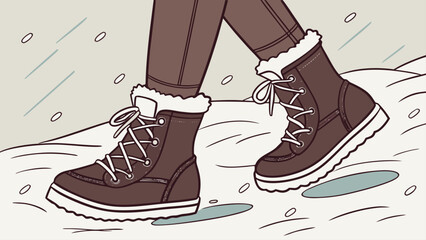 background with boots