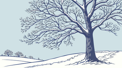 winter landscape with trees