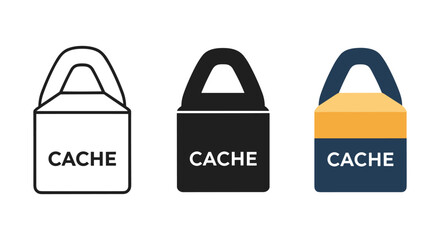 Cache icons set for web and mobile applications © Kamal