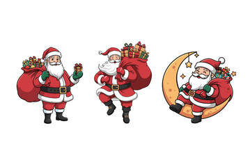 santa claus and christmas elf